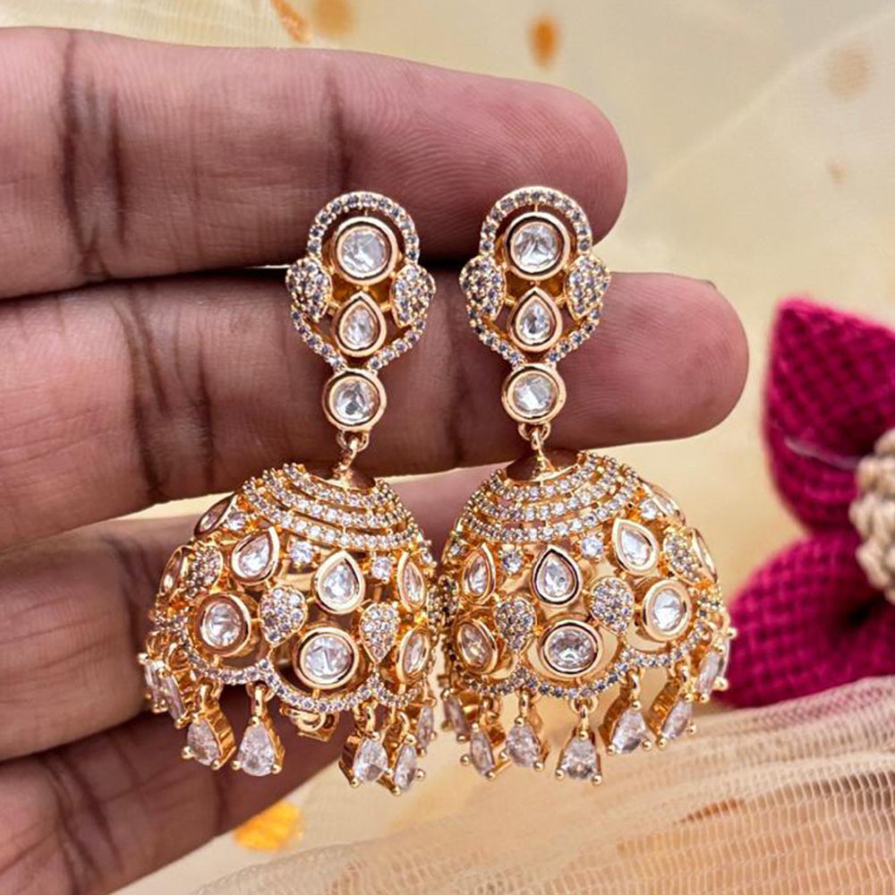 Jewel Addiction Ethnic Polki Kundan Stone Designer Jhumki Earrings
