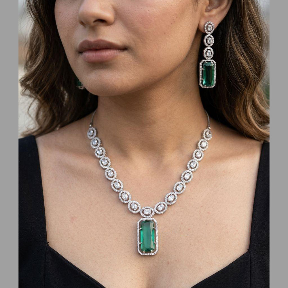Jewel Addiction Classic American Diamond Necklace Set