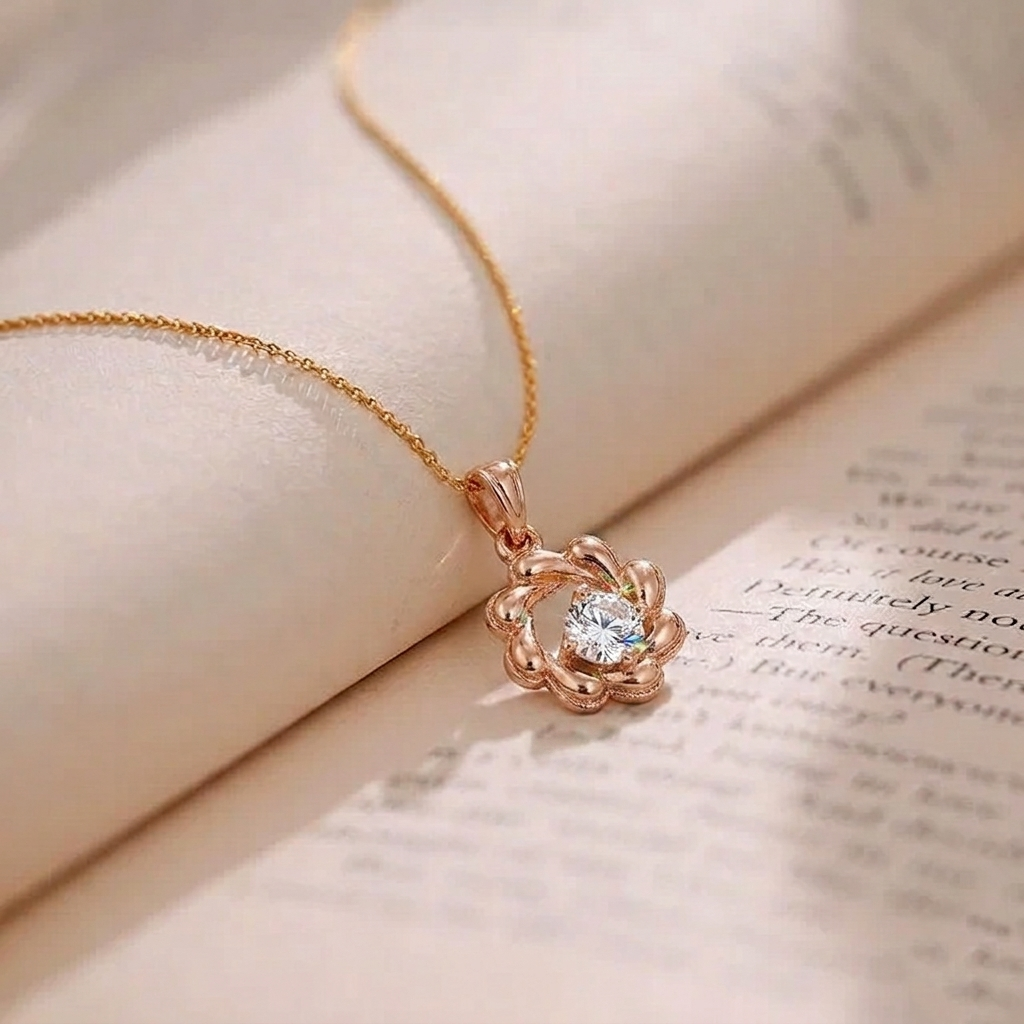 Urthn Gold Plated Assorted Colors Stylish Chain Pendant For Women & Girls (Pack of 12)