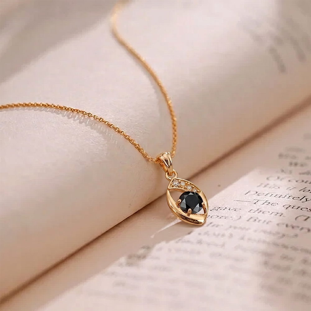 Urthn Gold Plated Assorted Colors Stylish Chain Pendant For Women & Girls (Pack of 12)