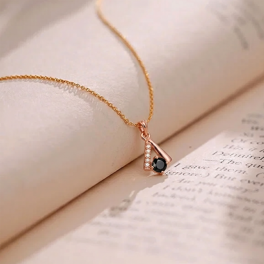 Urthn Gold Plated Assorted Colors Stylish Chain Pendant For Women & Girls (Pack of 12)