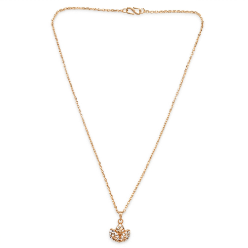 Urthn Rose Gold Plated Chain Pendant For Women/ Girls(Pack of 12)