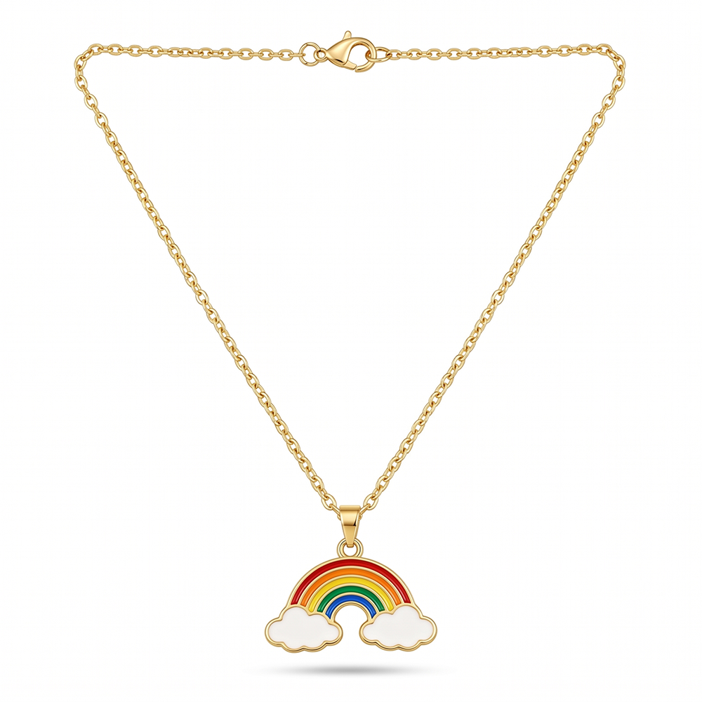 Urthn Elegant Colorful Rainbow Meenakari Chain (Pack of 12)