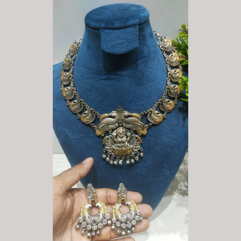 JCM 2 Tone Pota Stone Necklace Set