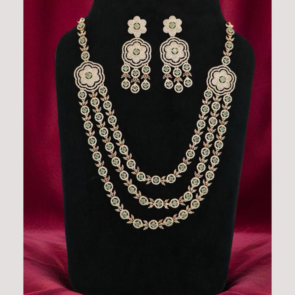 JCM Jewellery Exclusive American Diamond Necklace Set - Starry Shine