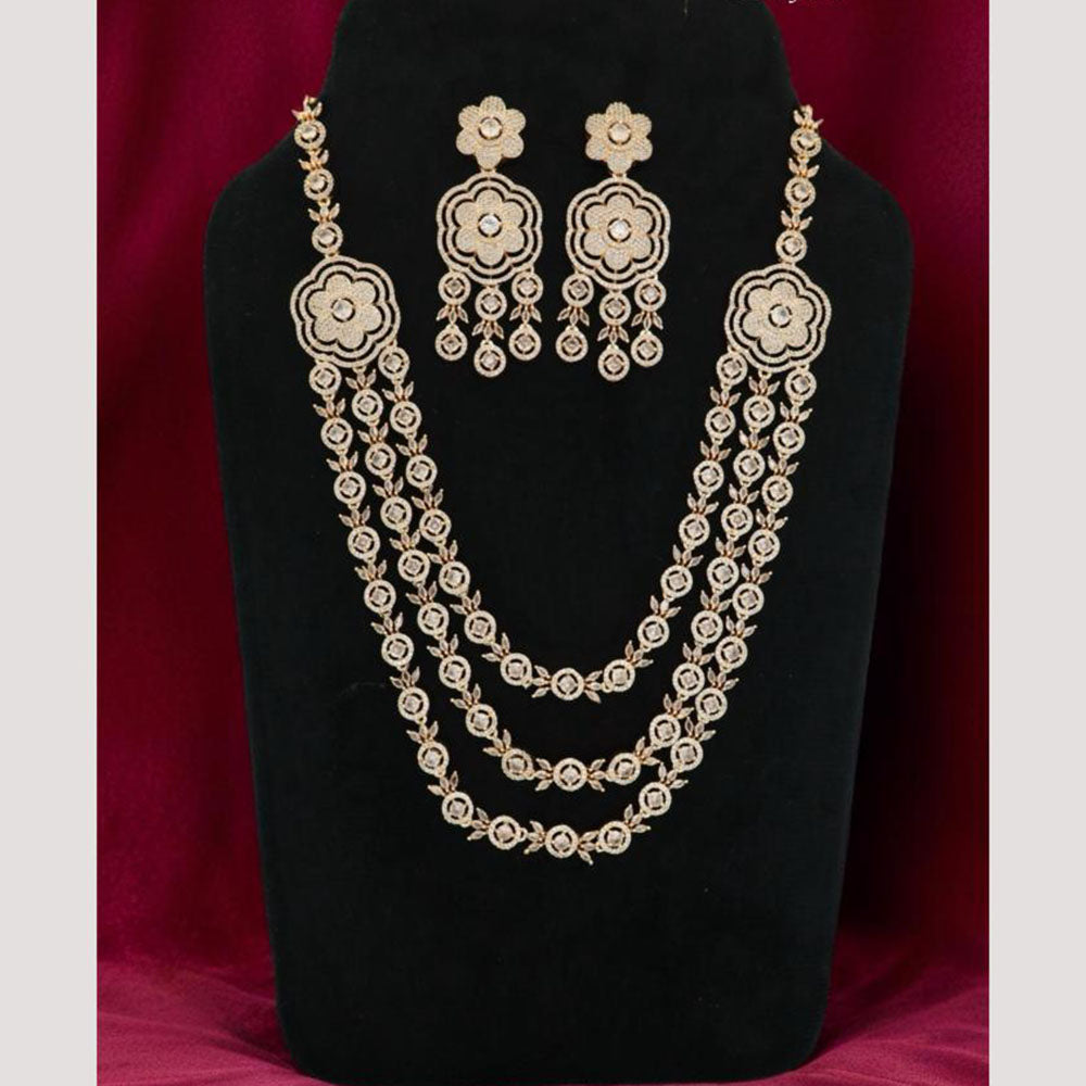 JCM Jewellery Exclusive American Diamond Necklace Set - Starry Shine