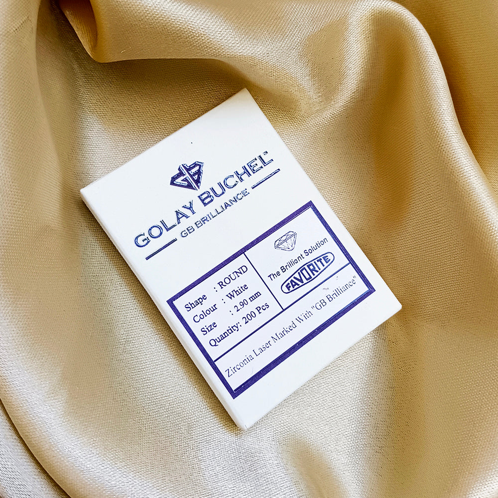 Golay Buchel Round Shape Cubic Zirconia Stone (2.90 mm)