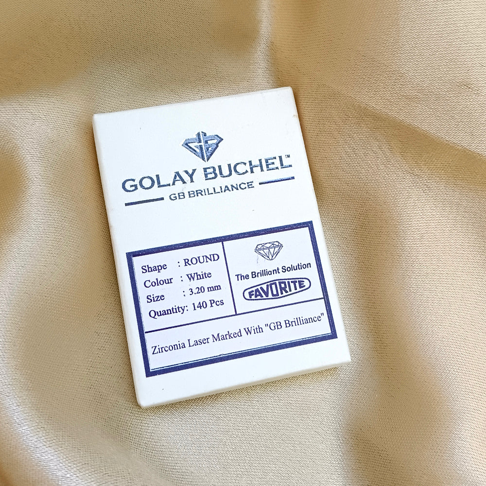 Golay Buchel Round Shape Cubic Zirconia Stone (3.20 mm)