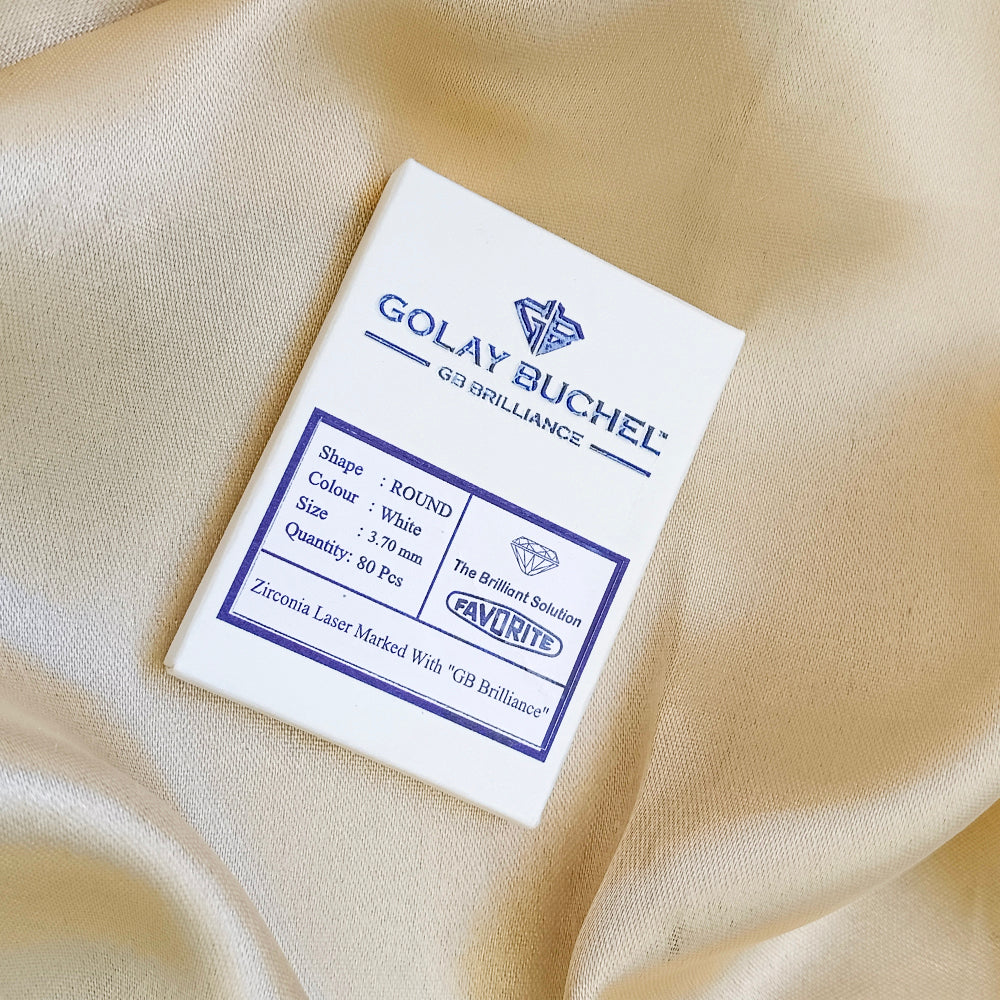 Golay Buchel Round Shape Cubic Zirconia Stone (3.70 mm)