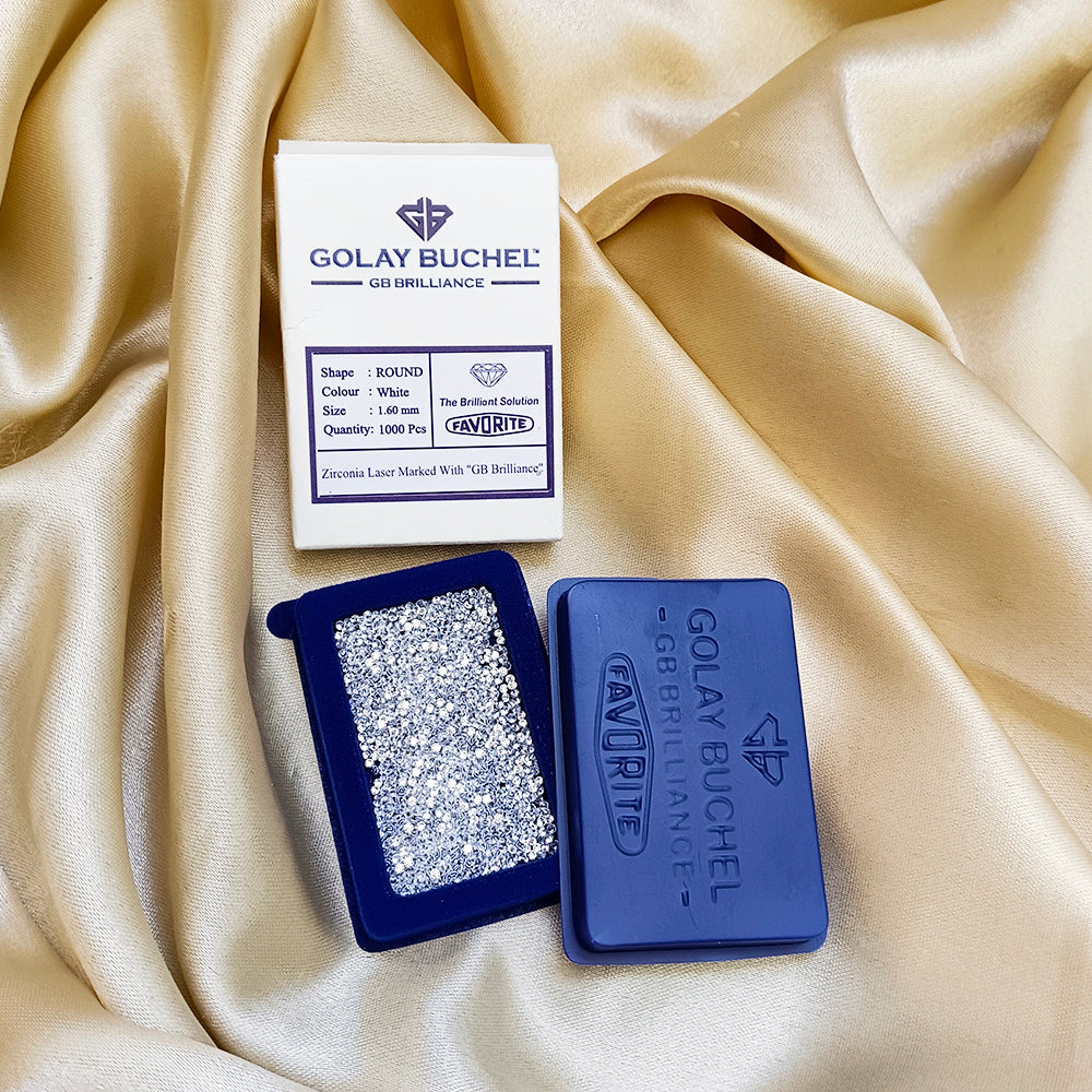 Golay Buchel Round Shape Cubic Zirconia Stone (1.60 mm)