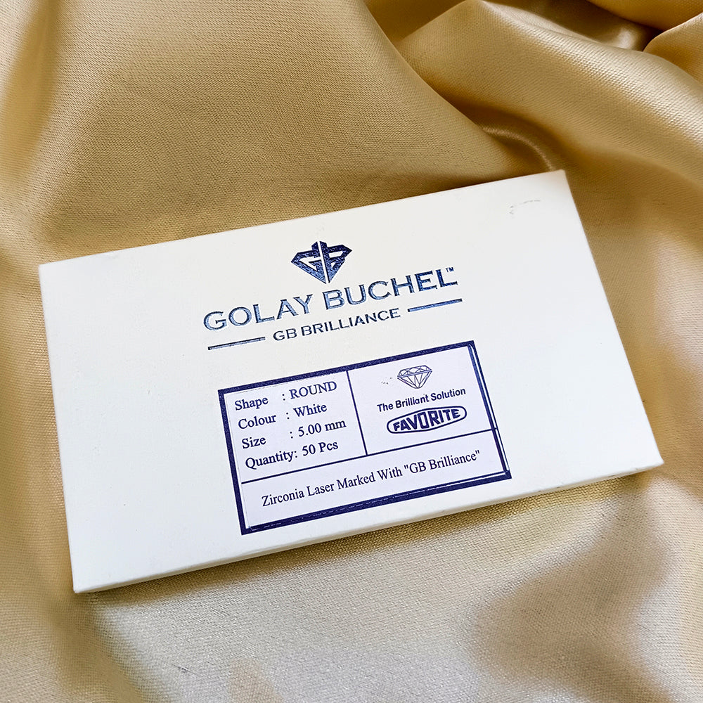 Golay Buchel Round Shape Cubic Zirconia Stone (5.00mm)