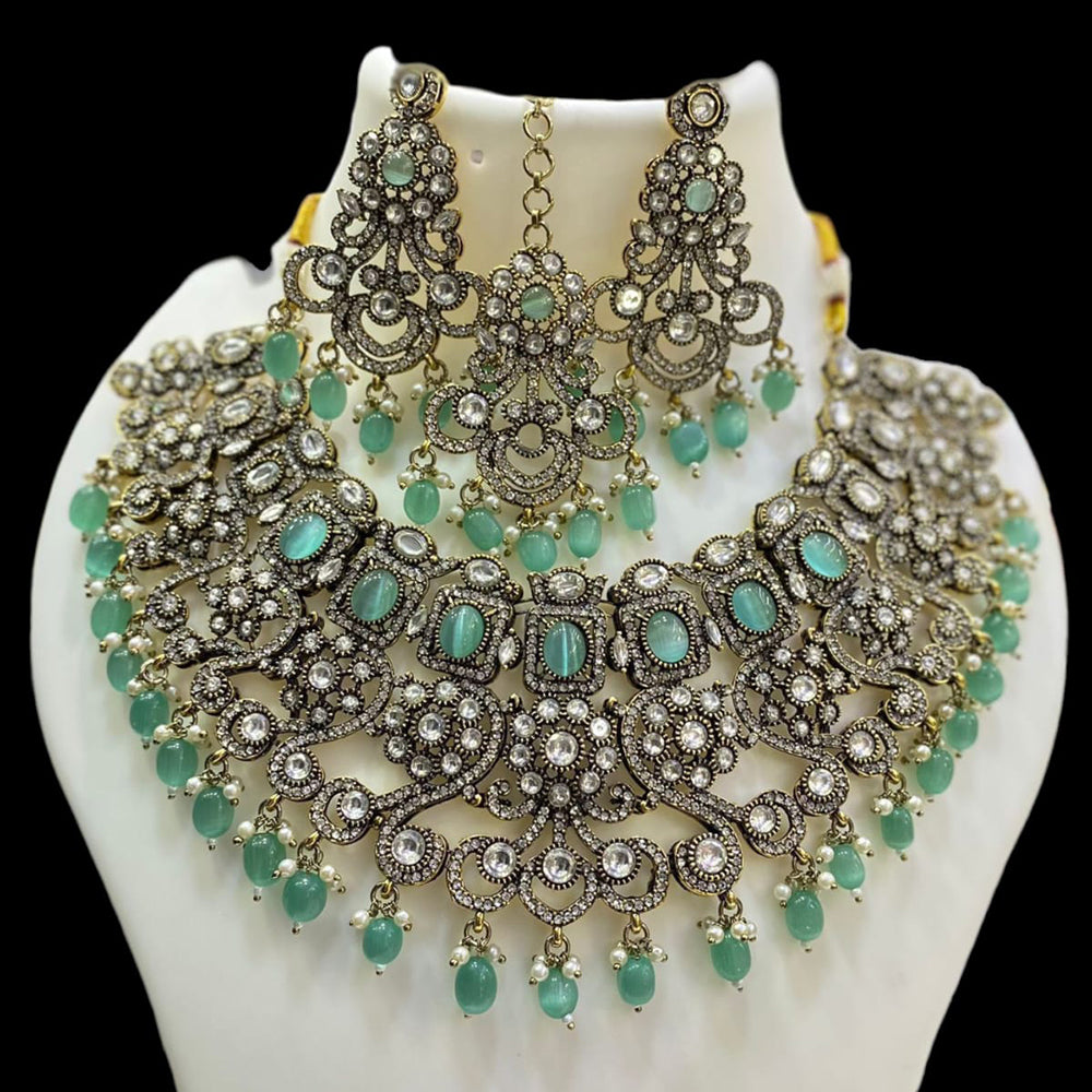 JCM Gold Plated Pota Stone And Beads Necklace Set