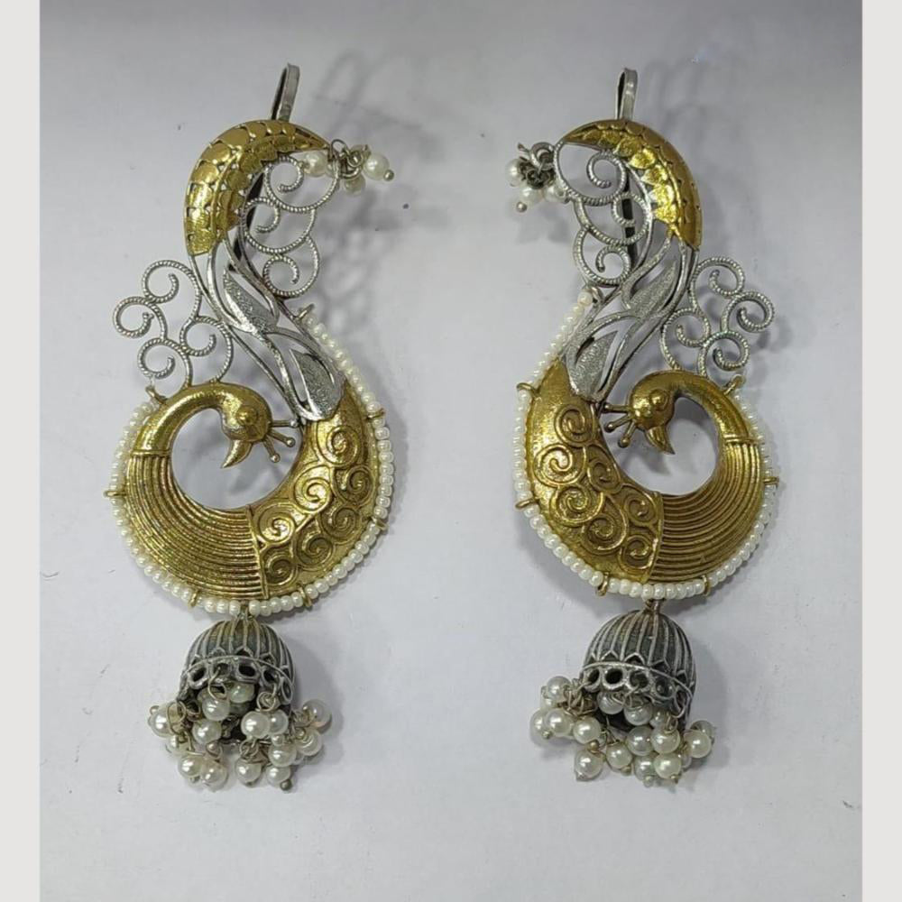 JCM 2 Tone Plated Jhumki Earrings