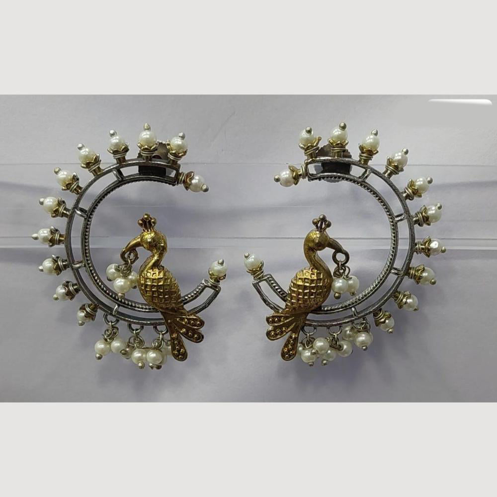 JCM 2 Tone Plated Dangler Earrings