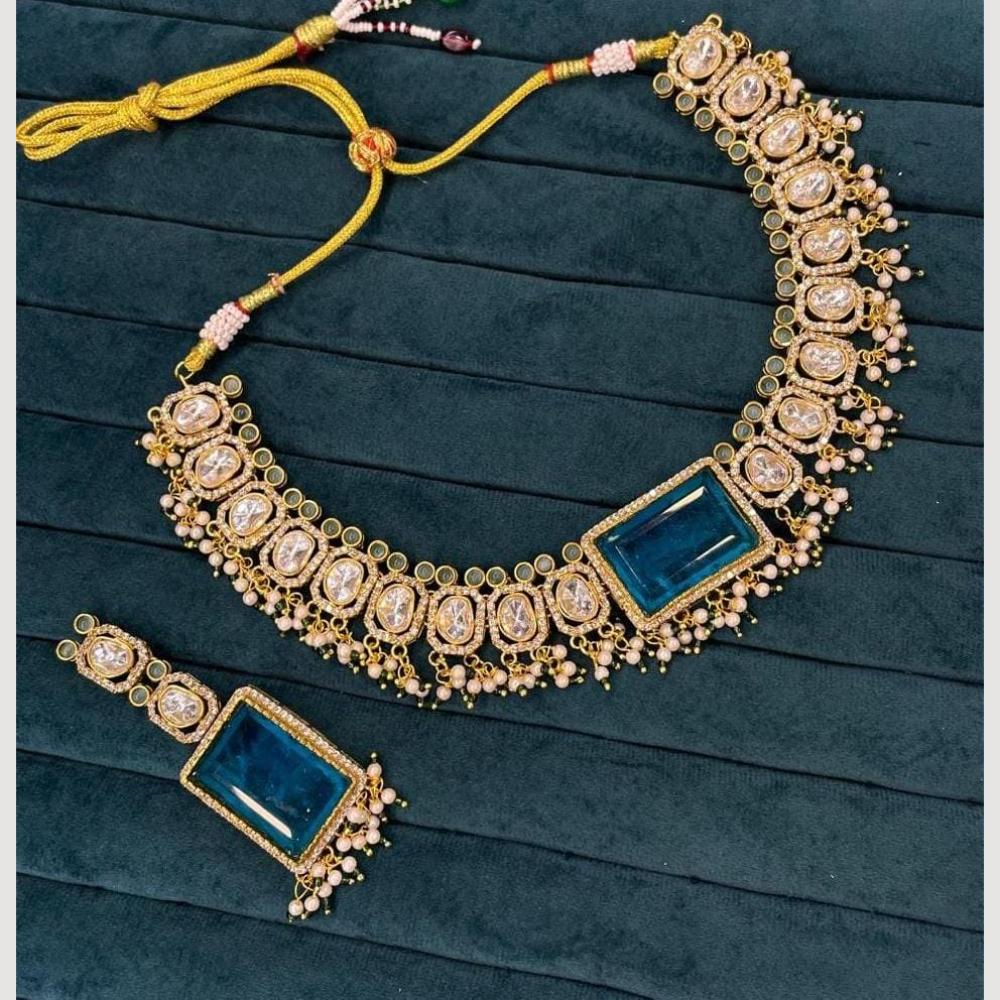 JCM Luxury Pearl And Crystal Stone Ideal for Special Events Necklace Set