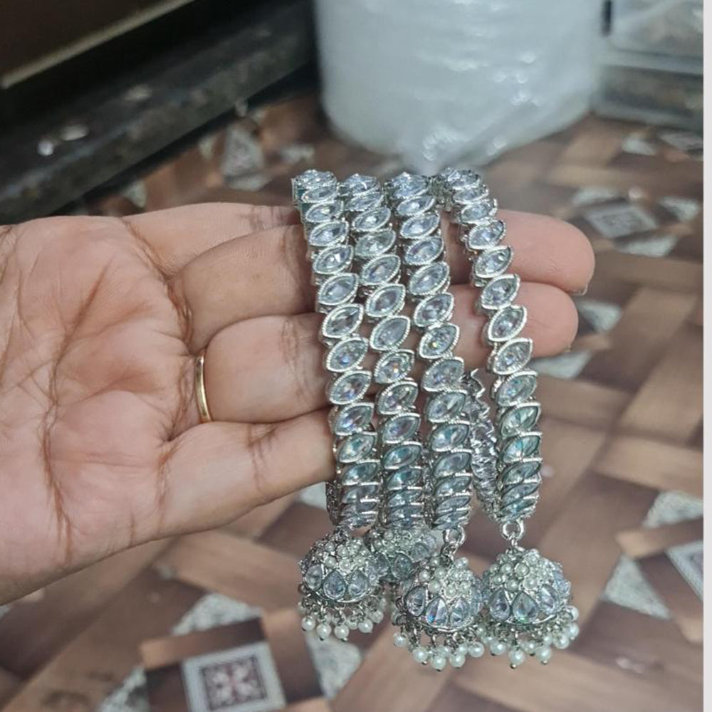 Diamond Bangle With Latkan Buy NMII Set Of 32 Crystals Zircon