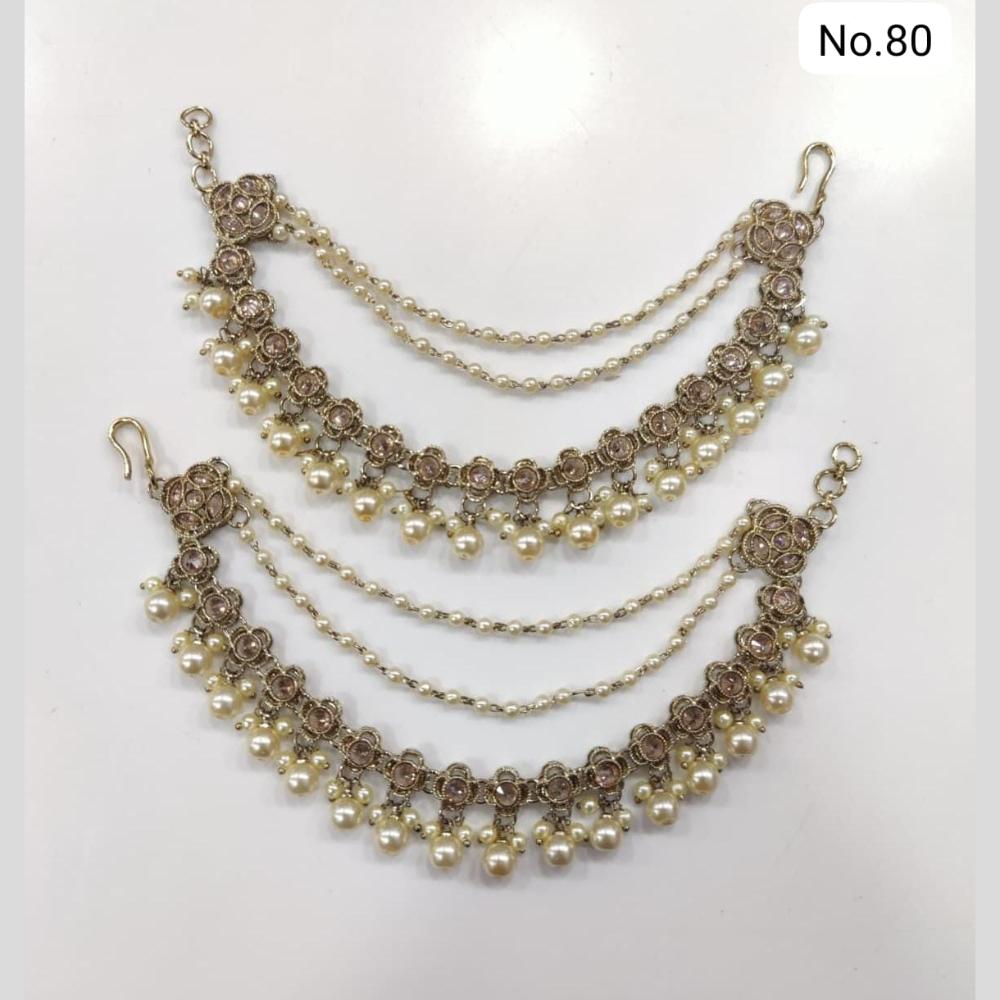 JCM Designer Crystal Stone And Pearl Kanchain