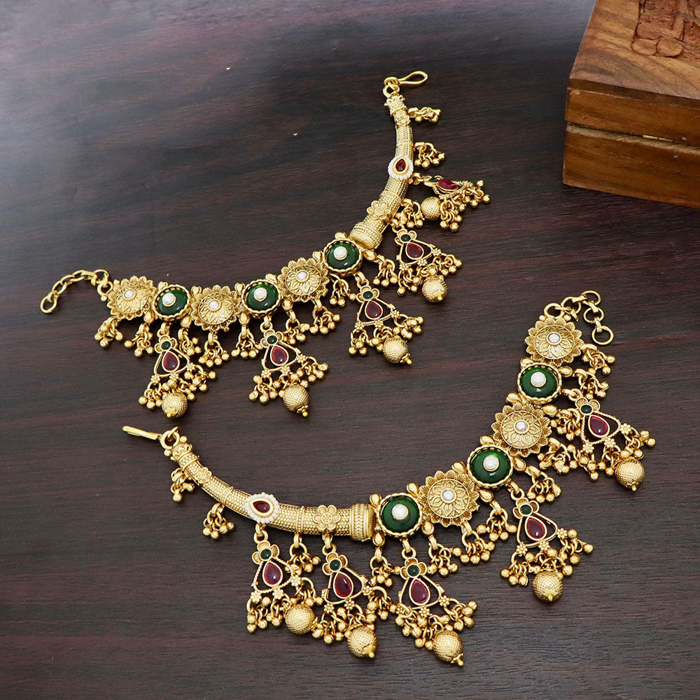 JCM Designer Pota Stone And Pearl Kanchain