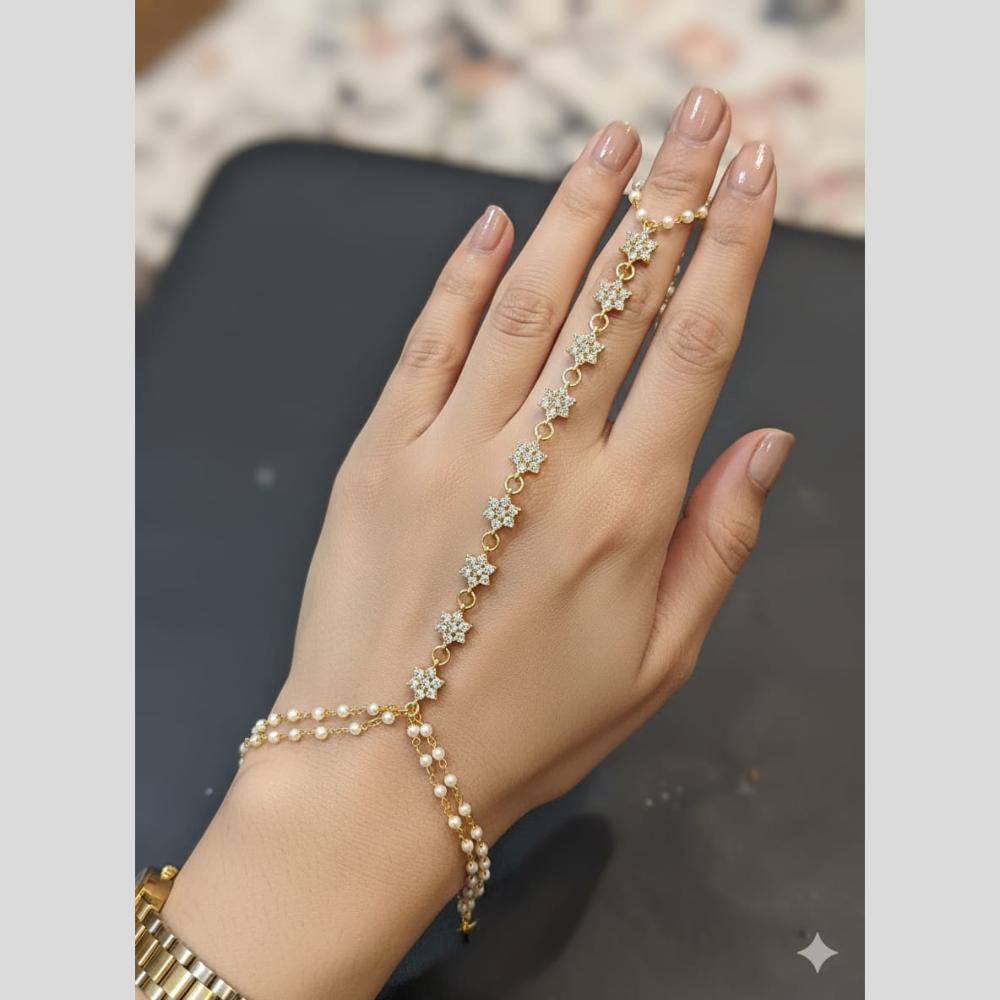 JCM Antique Austrian Stone And Pearl Hand Harness Set