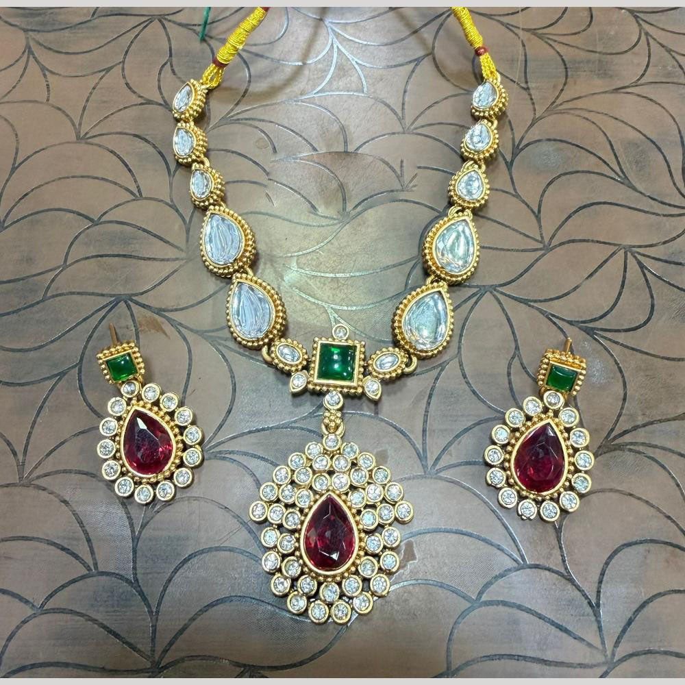 JCM Royal Pota Stone And Austrian Stone Designer Necklace Set