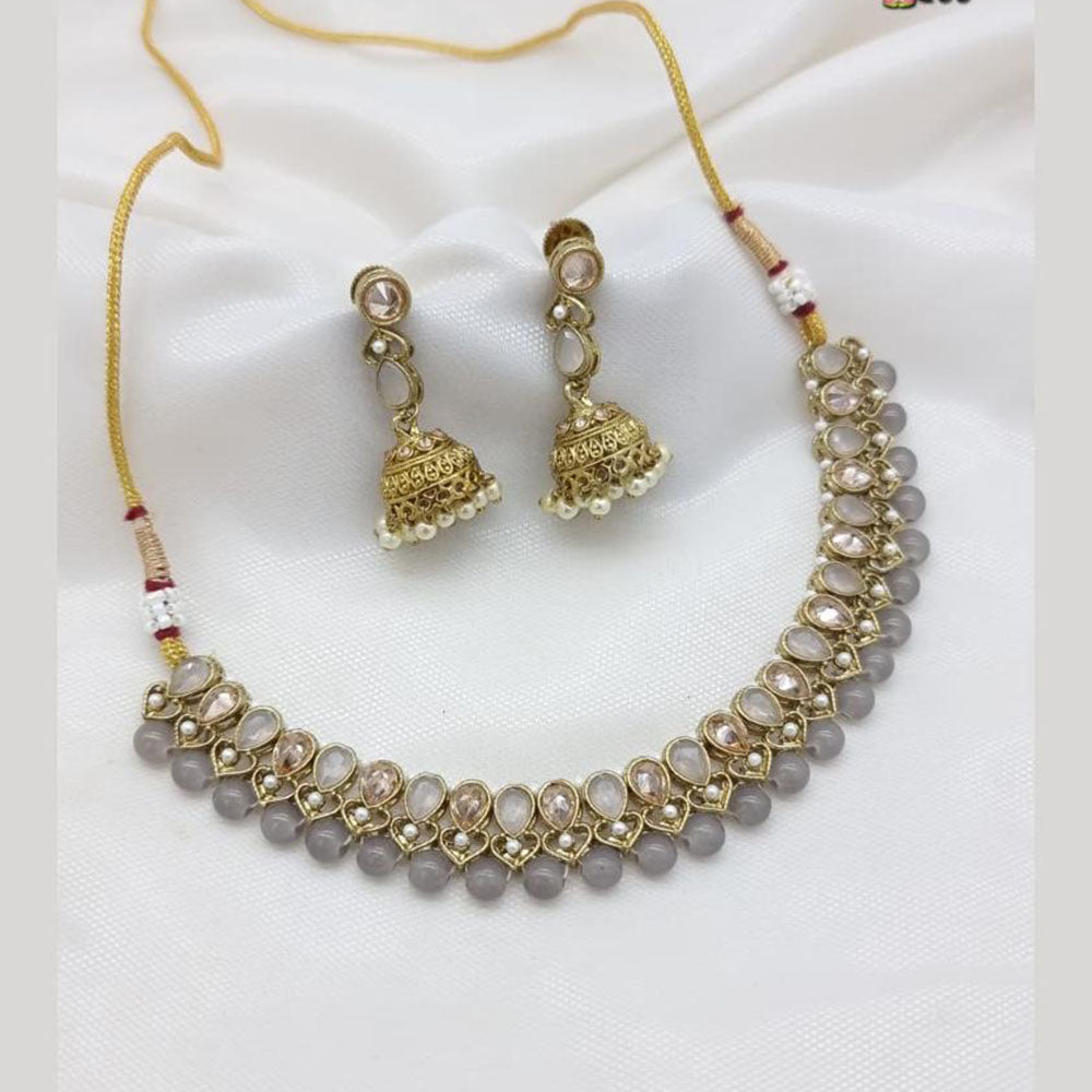 JCM Premium Pota Stone And Beads Designer Necklace Set