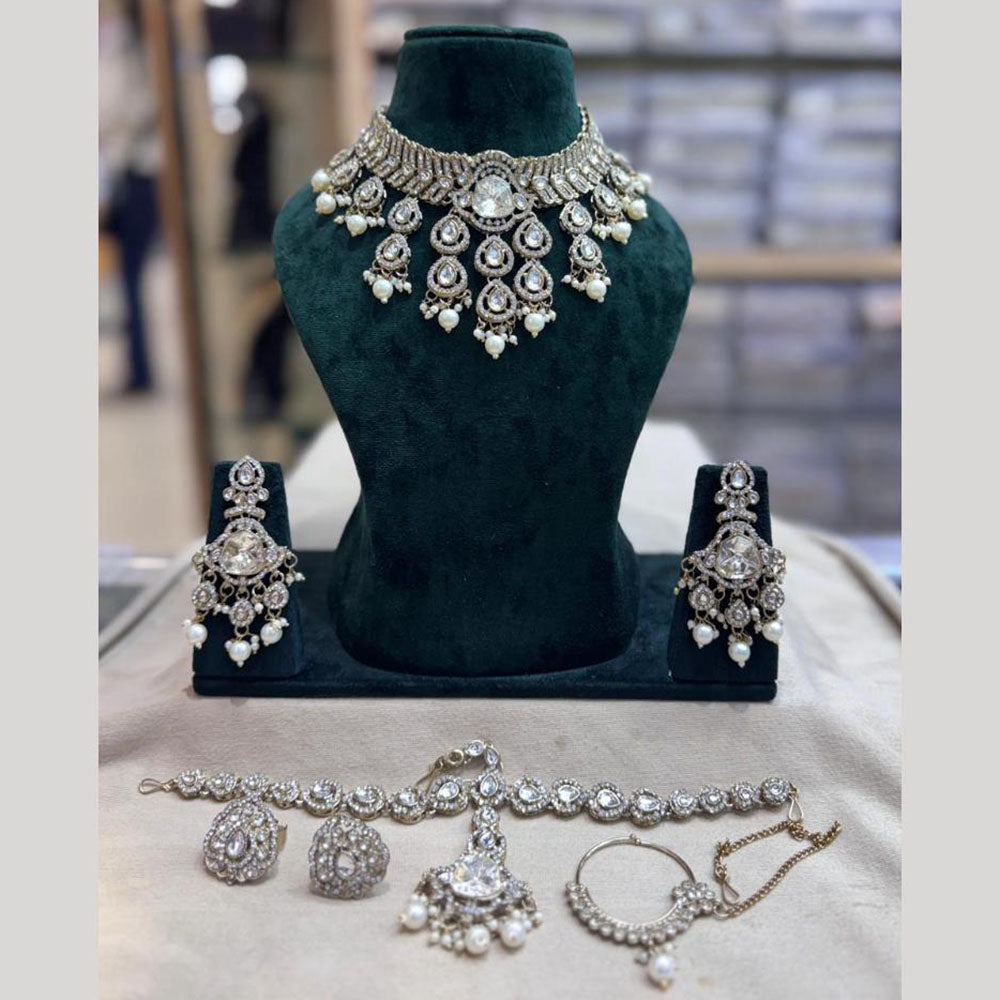 JCM Heritage Crystal Stone And Austrian Stone Choker Necklace Set