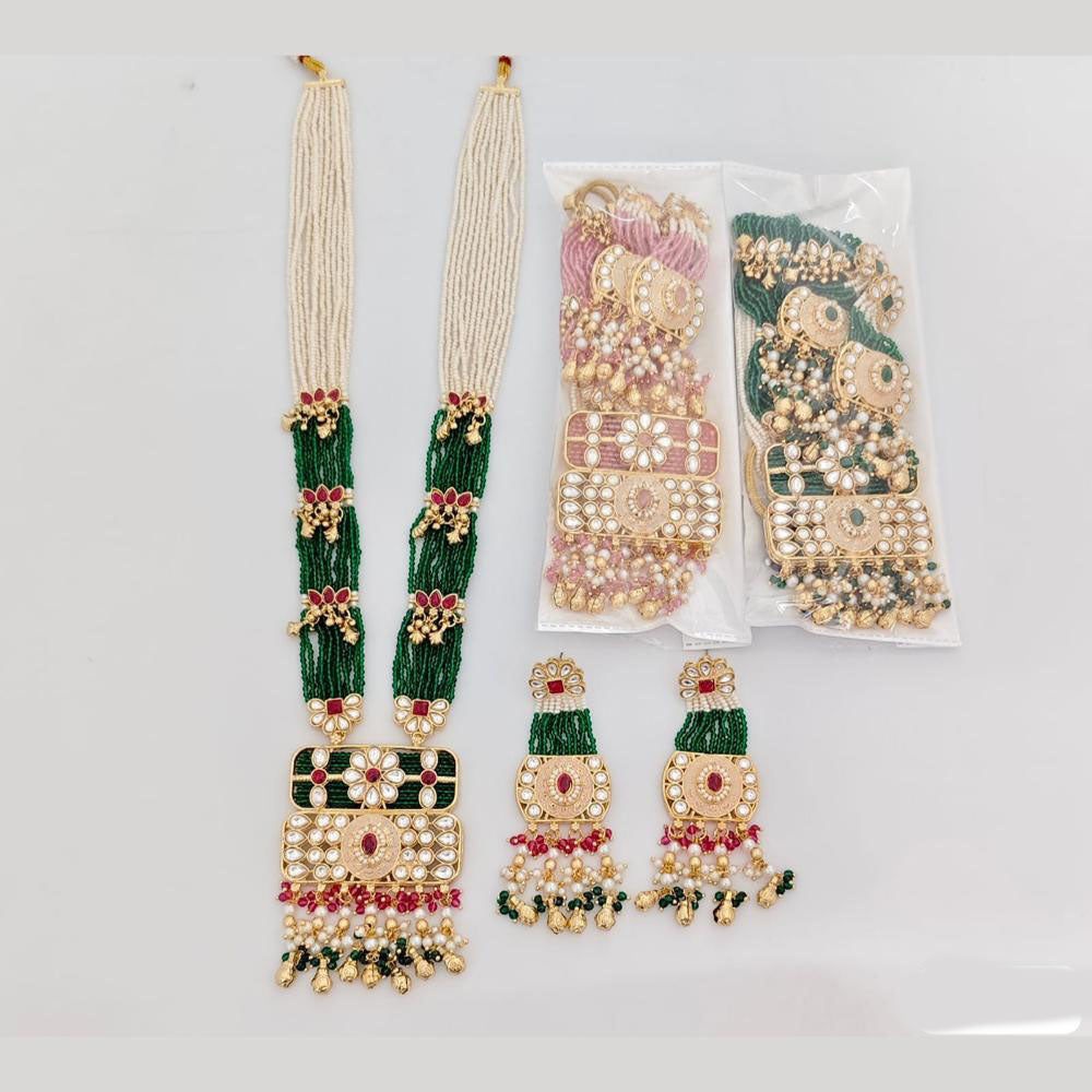 JCM Royal Pota Stone And Pearl Long Necklace Set