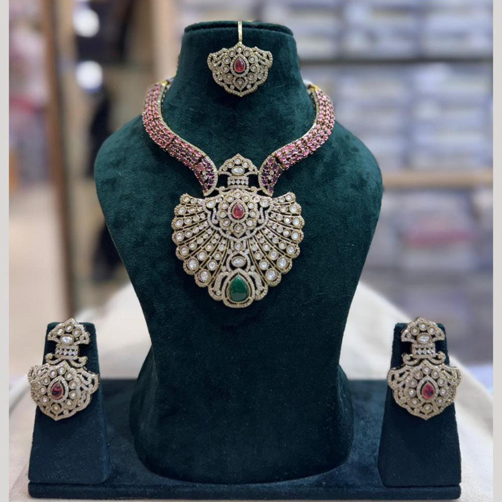 JCM Elegant Crystal Stone And Austrian Stone Necklace Set