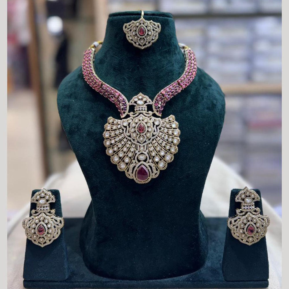 JCM Elegant Crystal Stone And Austrian Stone Necklace Set
