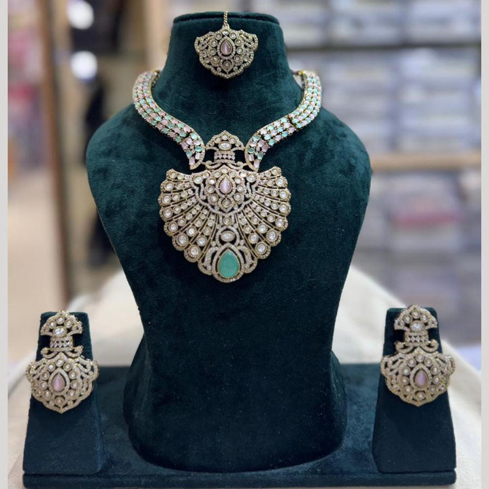 JCM Elegant Crystal Stone And Austrian Stone Necklace Set