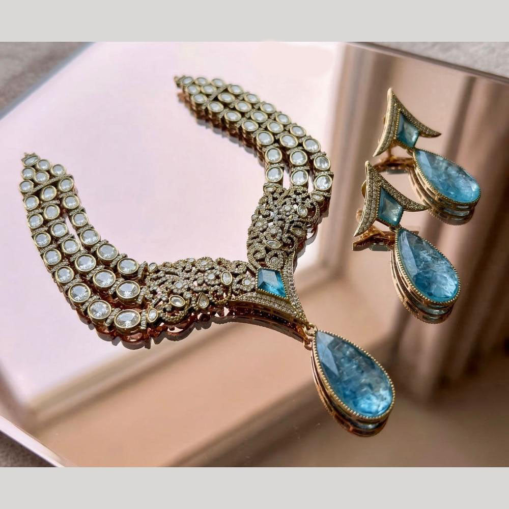 JCM Premium Designer Polki Kundan Necklace Set