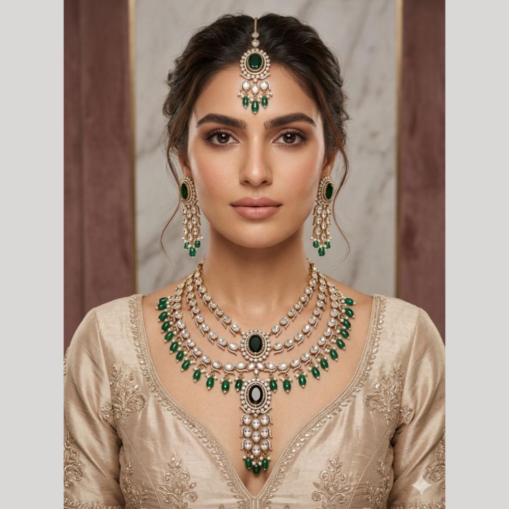 JCM Elegant Crystal Stone And Austrian Stone Necklace Set