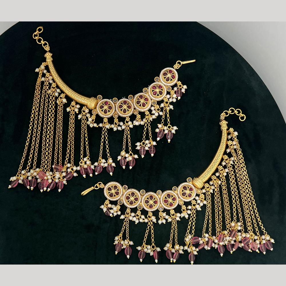 JCM Fancy Pota Stone And Pearl Kanchain