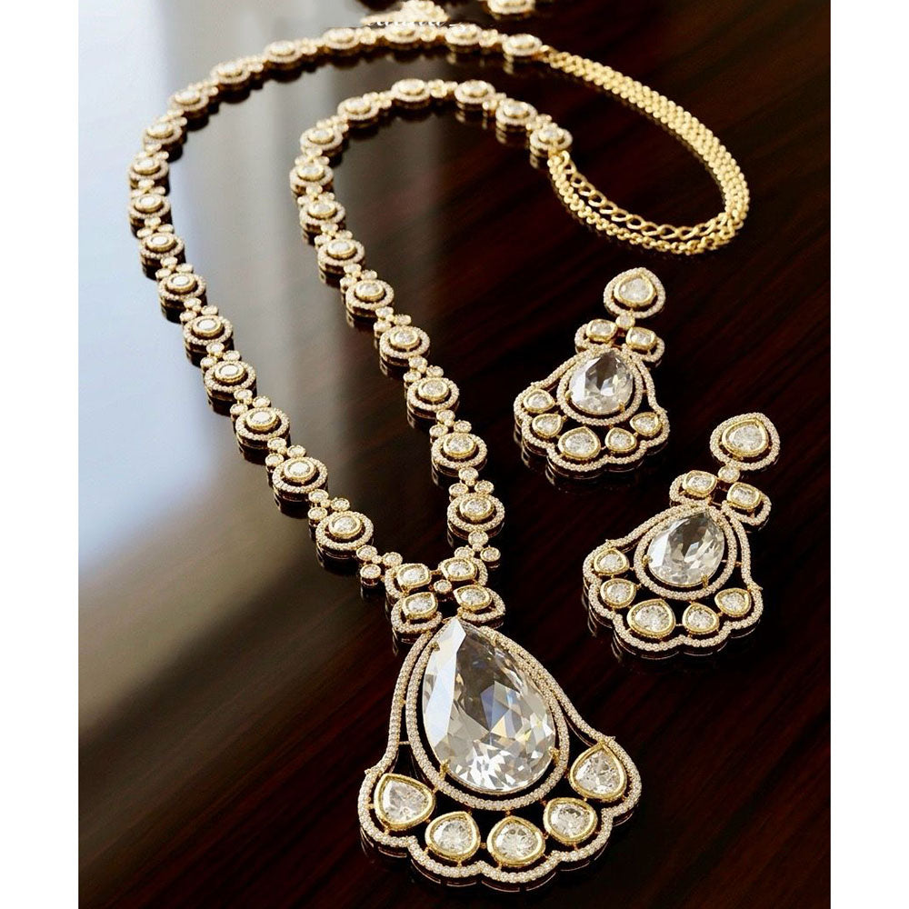 JCM Premium Pota Stone And Austrian Stone Necklace Set
