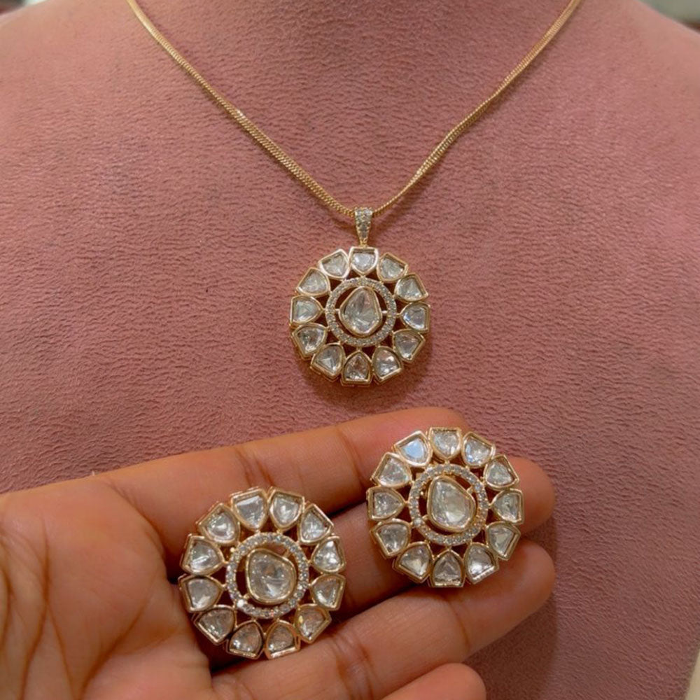 JCM Grand Polki Kundan Statement Necklace Set
