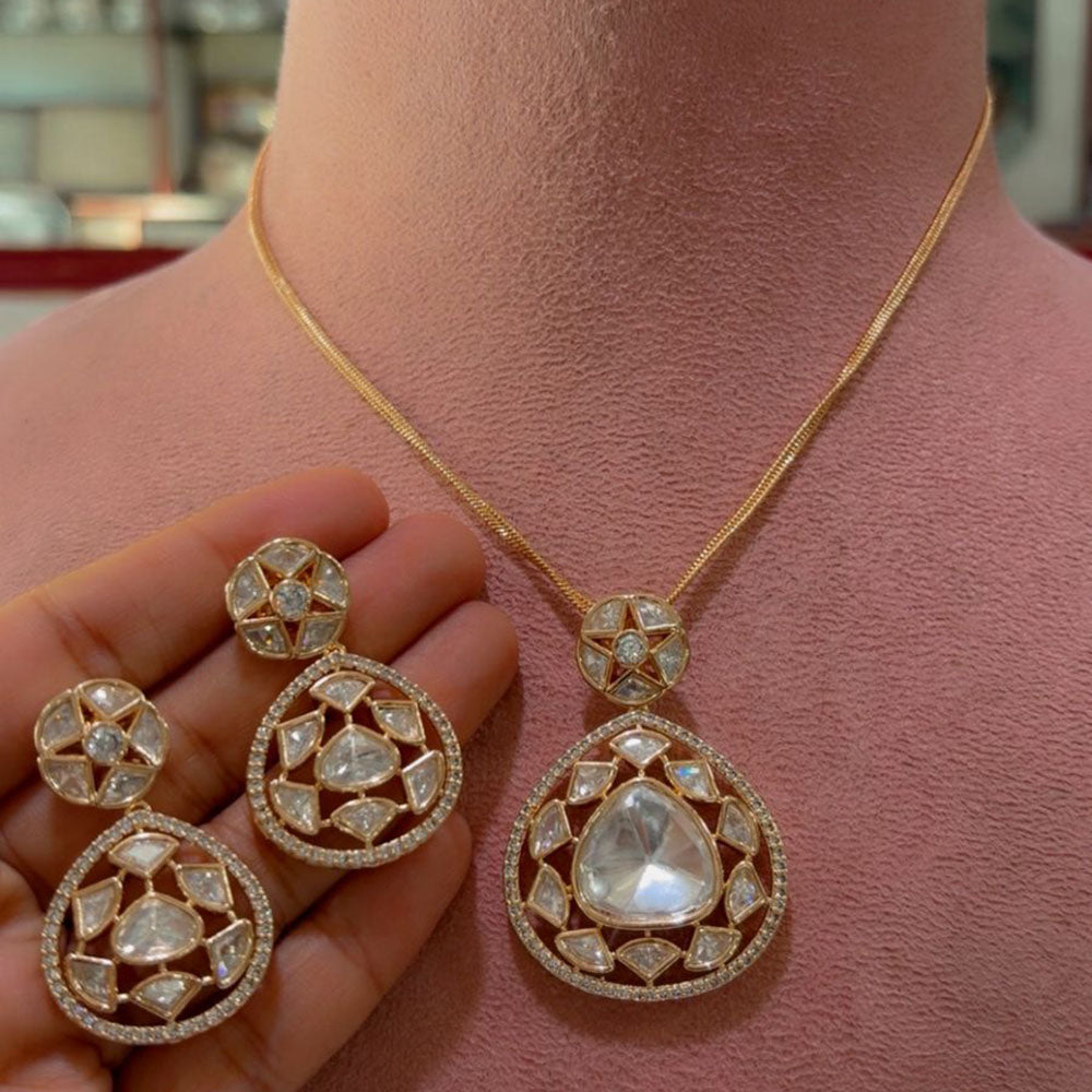 JCM Grand Polki Kundan Statement Necklace Set