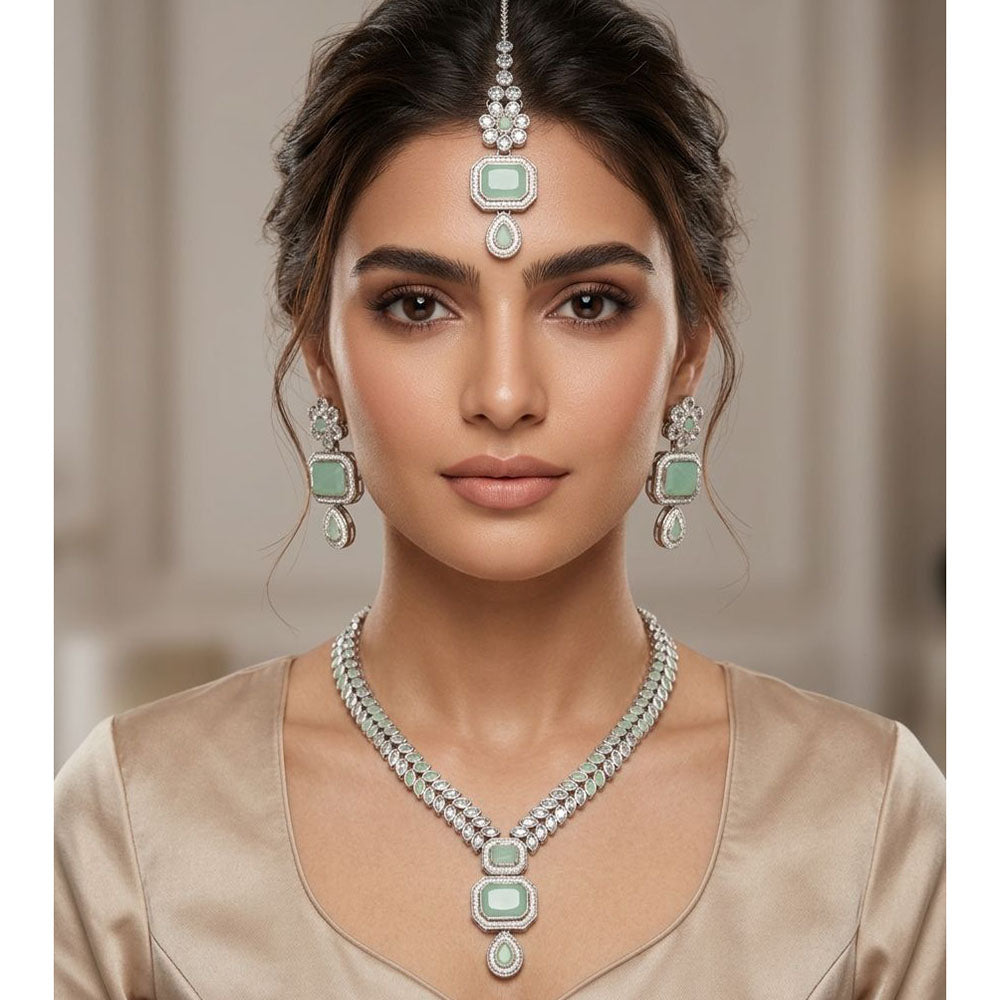 JCM Sparkling American Diamond Necklace Set