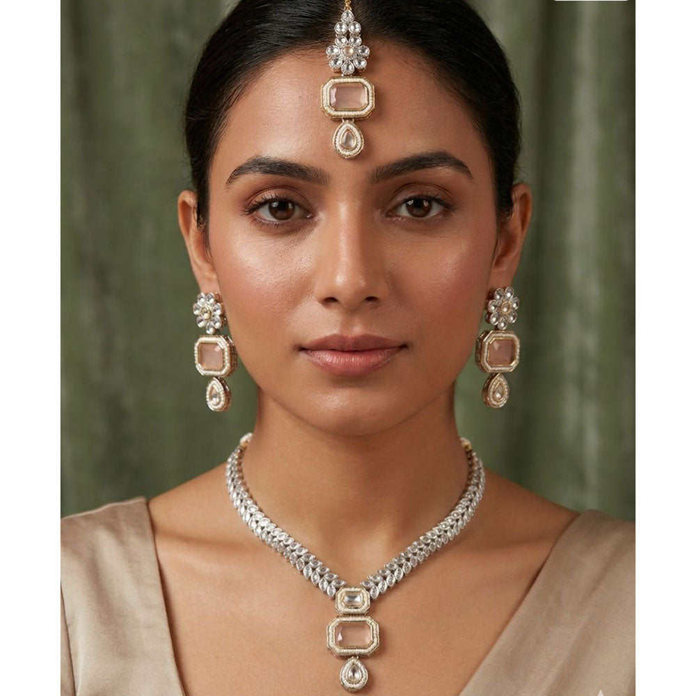 JCM Sparkling American Diamond Necklace Set