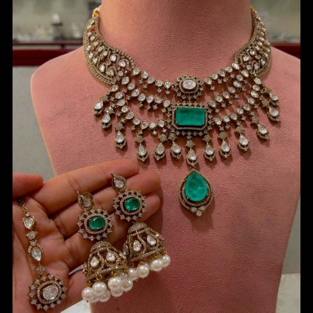 JCM Heritage Crystal Stone And Austrian Stone Choker Necklace Set