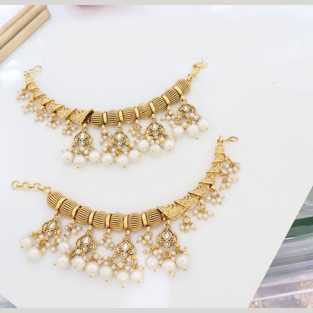 JCM Designer Pota Stone And Pearl Kanchain