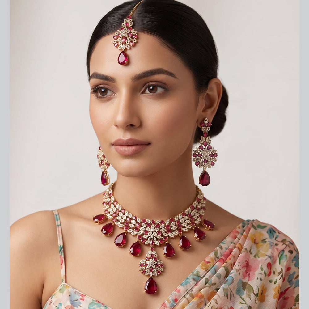 JCM Designer American Daimond Necklace Set