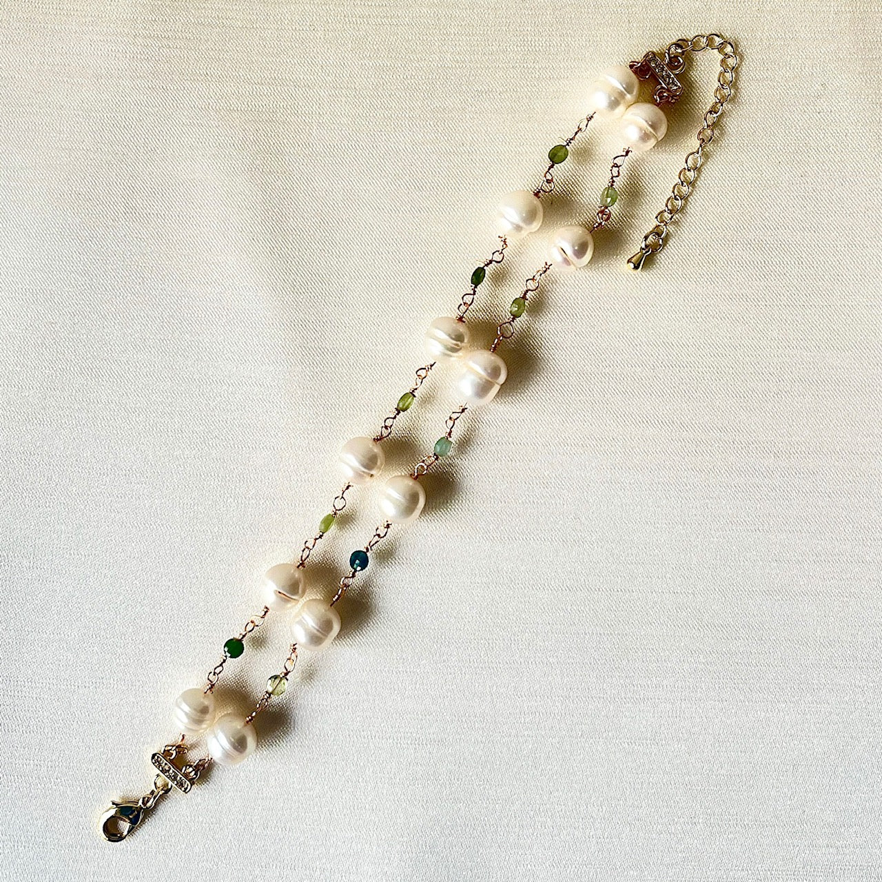 Jewel Treatzz Shell Pearls 2 Line Fashion Bracelet