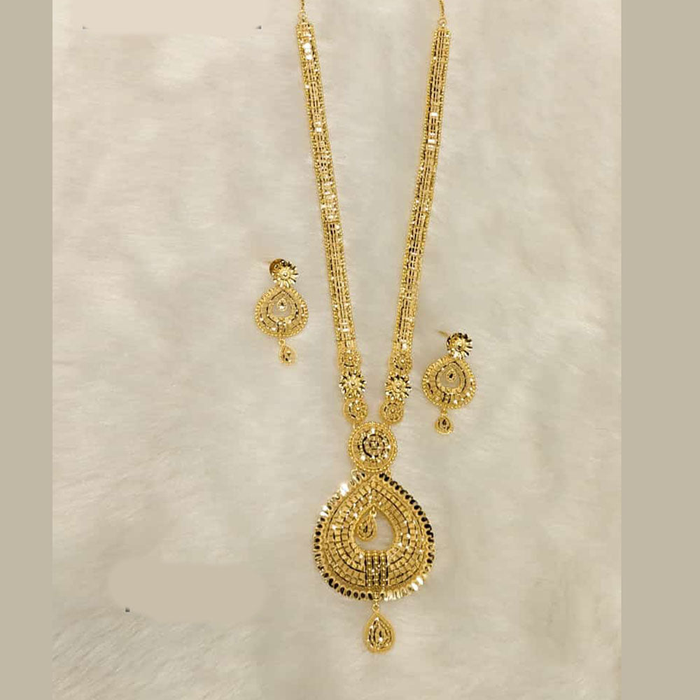 Sunrise Gold Forming Long Necklace Set