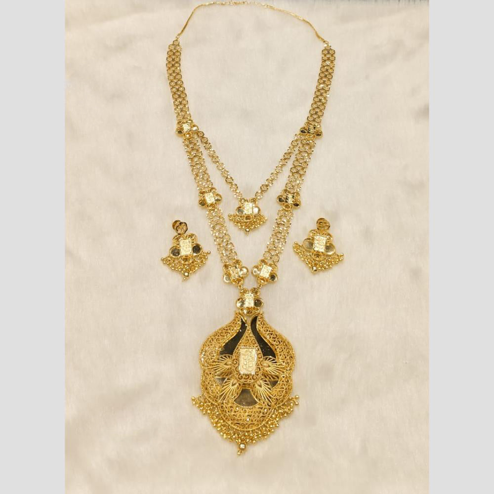 Sunrise Gold Forming Long Necklace Set