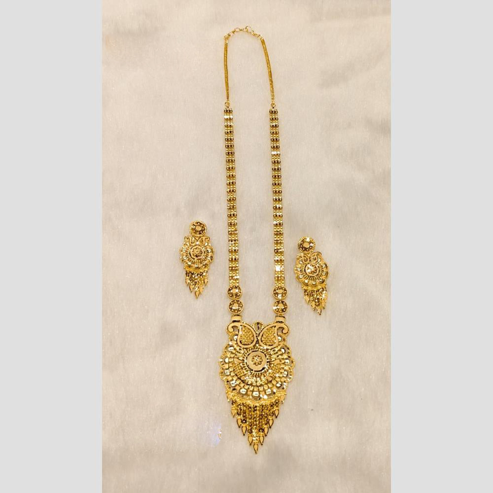 Sunrise Gold Forming Long Necklace Set