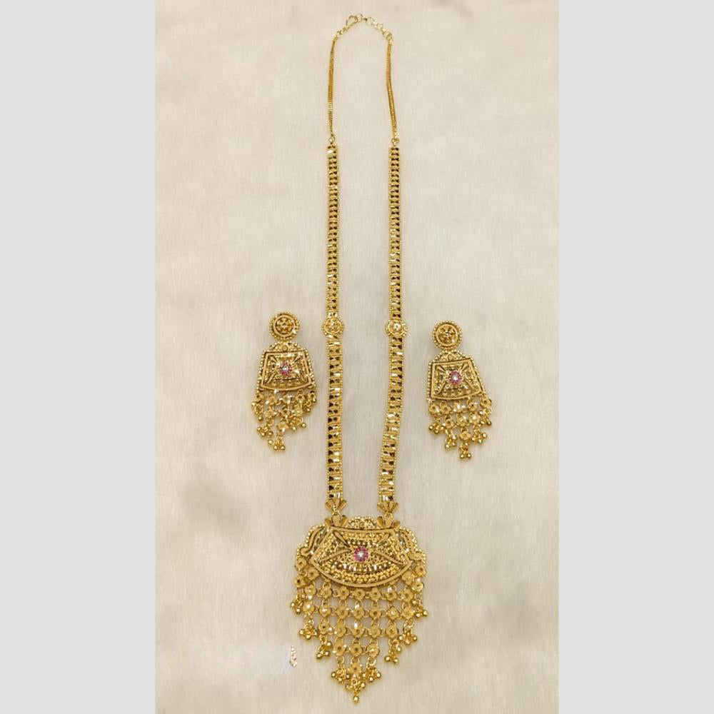 Sunrise Gold Forming Long Necklace Set