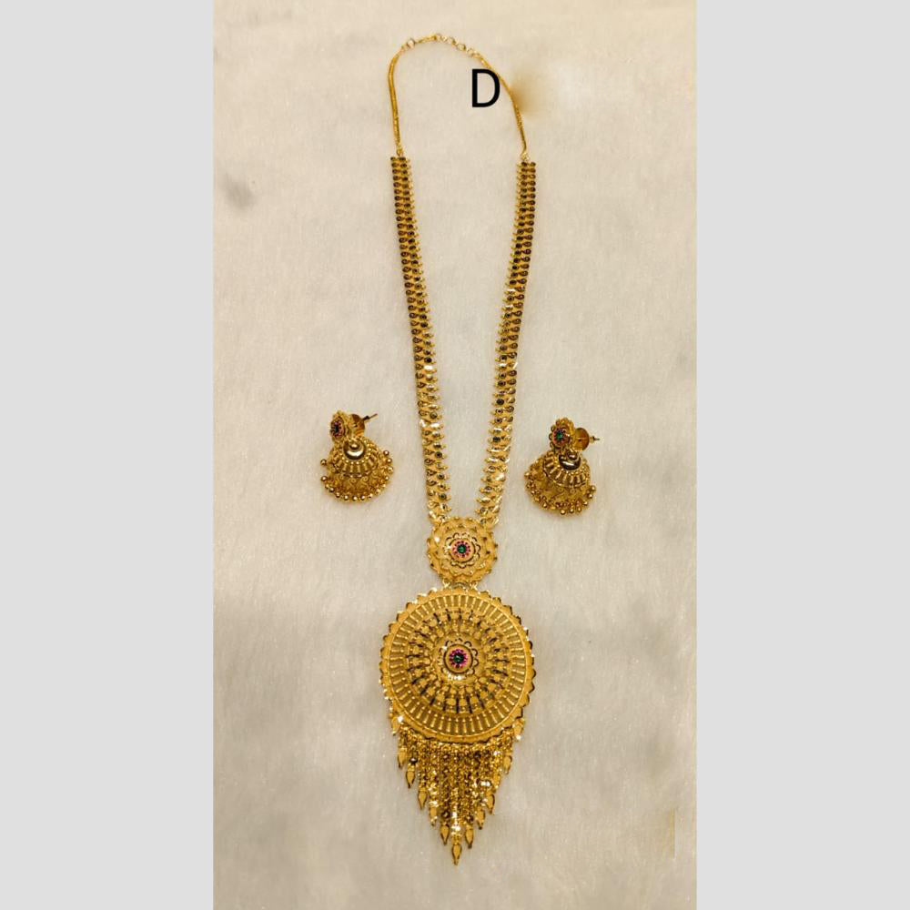 Sunrise Gold Forming Long Necklace Set