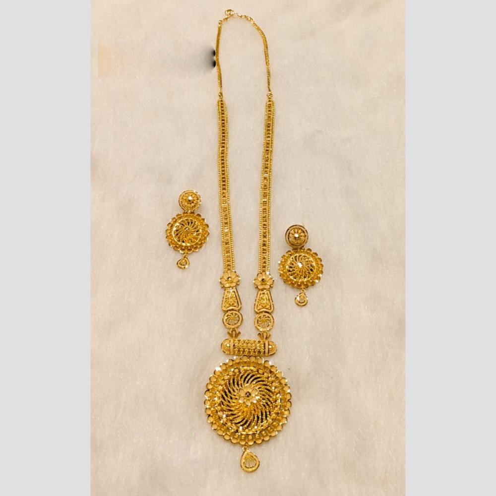 Sunrise Gold Forming Long Necklace Set
