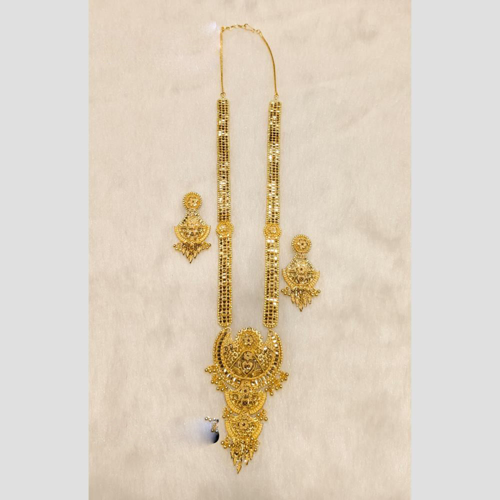 Sunrise Gold Forming Long Necklace Set