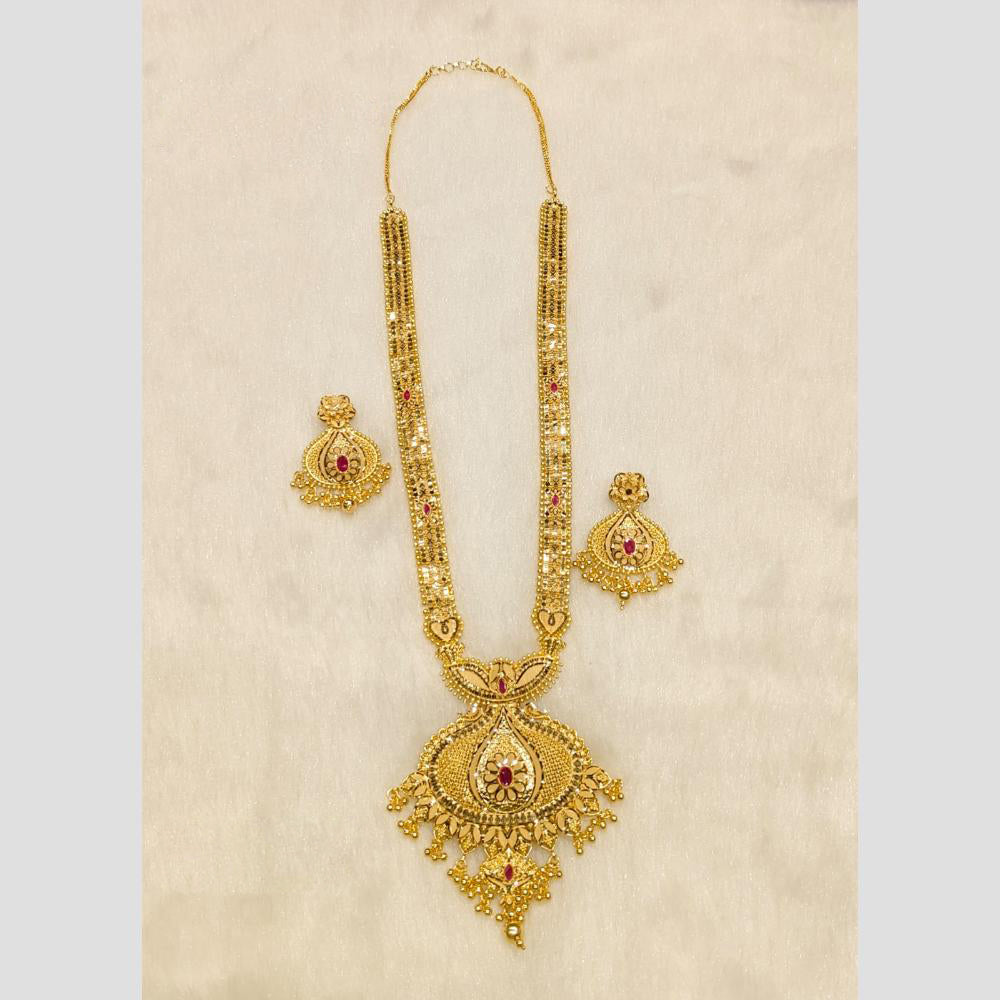 Sunrise Gold Forming Long Necklace Set